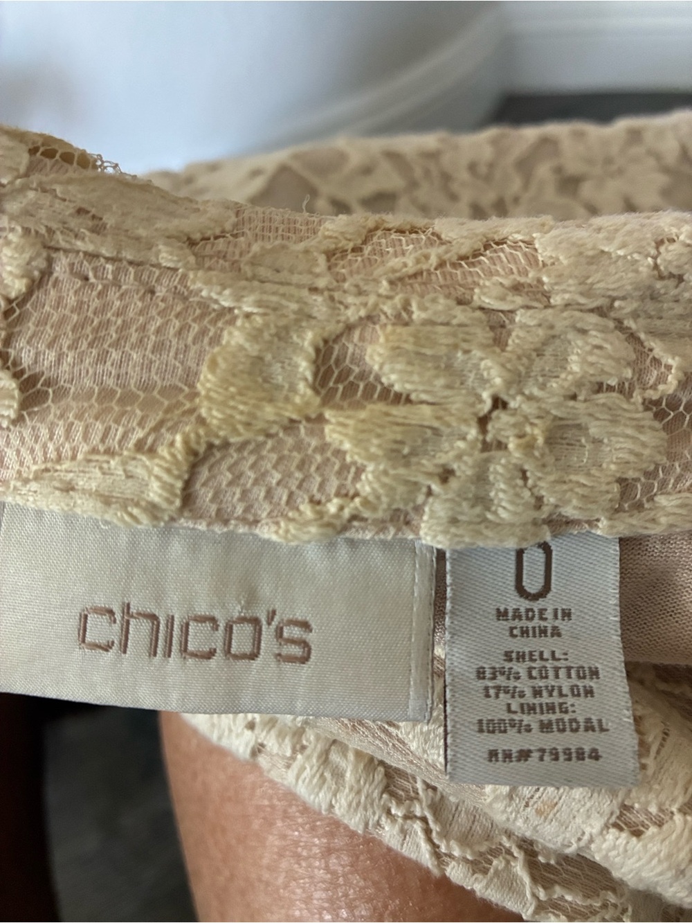 Floral Lace Chico’s Lace Blazer Jacket Size 0 - Picture 3 of 4